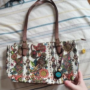 Sakroots boho owl purse like new eco friendly zipper